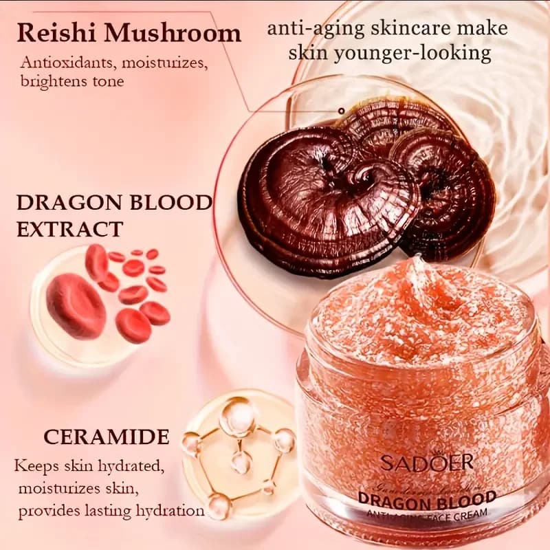 jar of reishi mushroom and dragon's blood face cream — image 4
