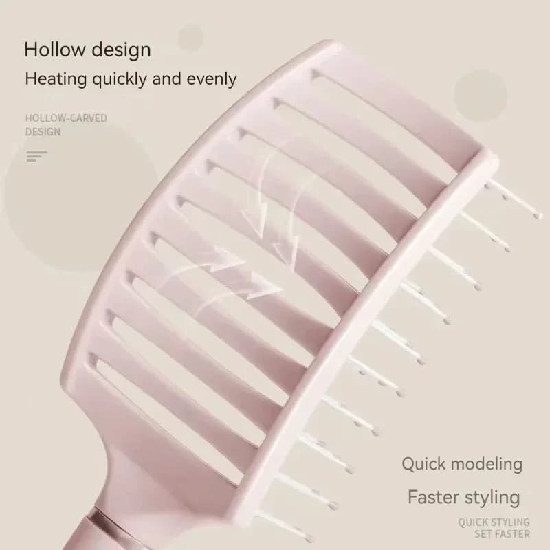 fluffy air cushion hairbrush with massage bristles — image 3