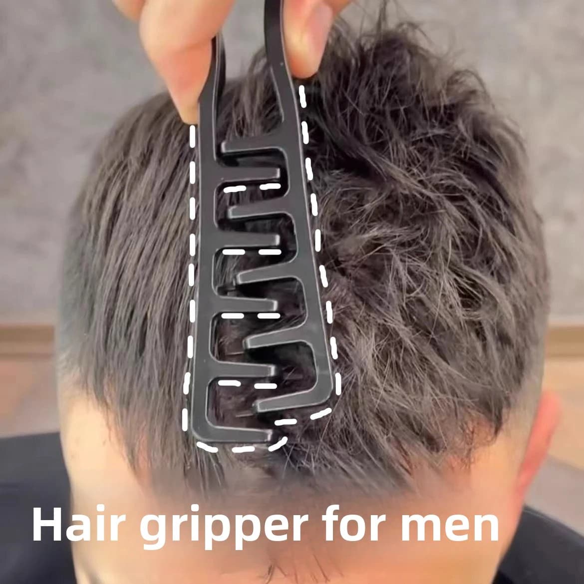 portable plastic styling comb set for men — image 1