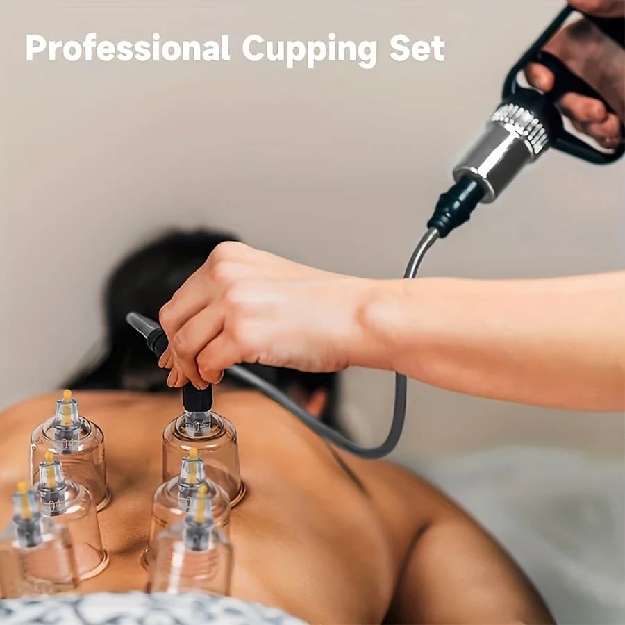 24-piece cupping set with hand pump and assorted vacuum cups — image 3