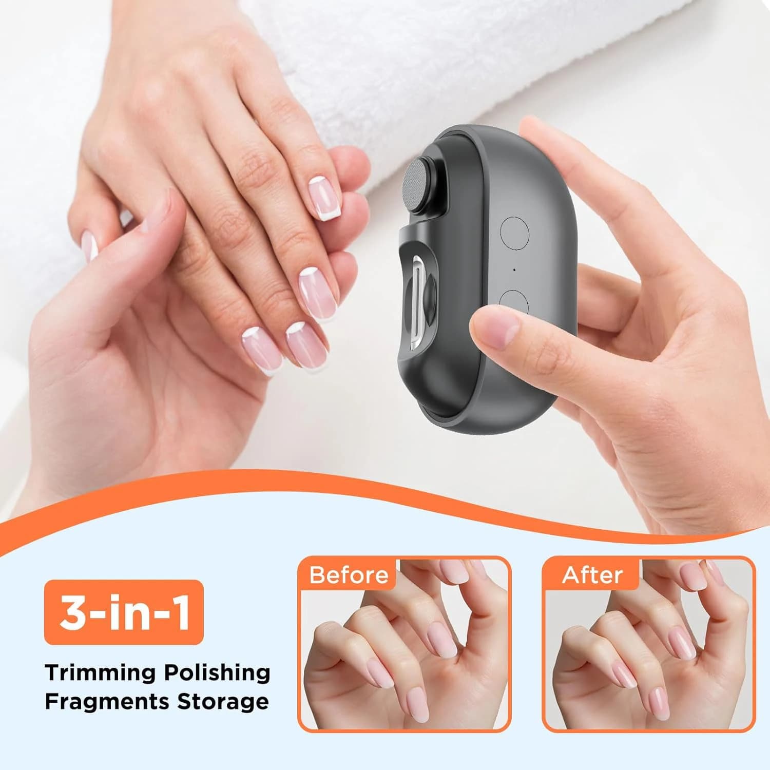 portable rechargeable electric nail clipper with built-in light — image 5