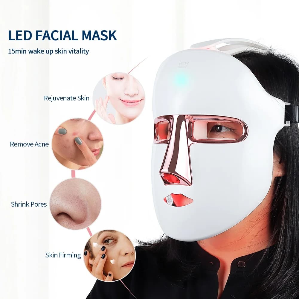Wireless 7‑Color LED Face Mask