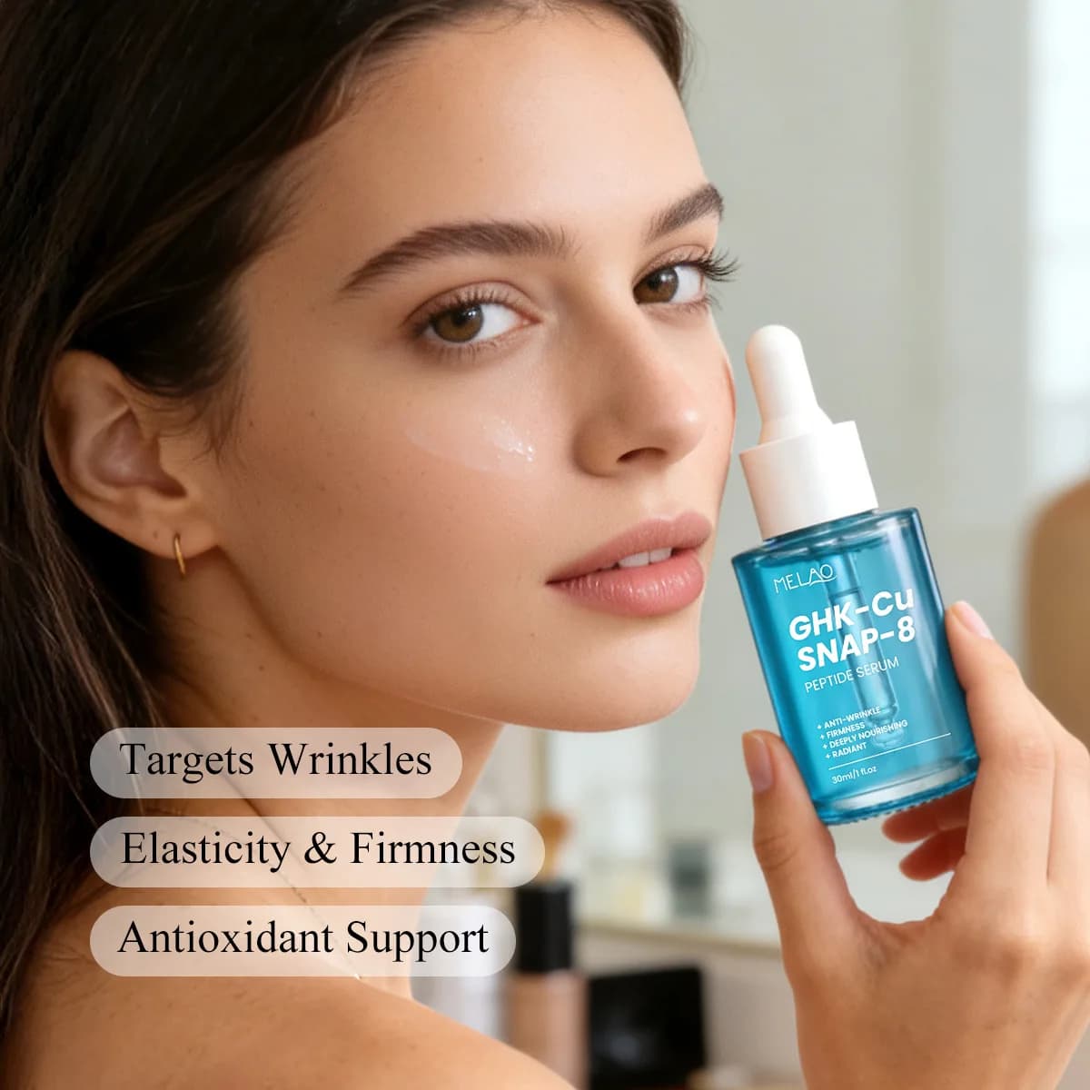 Copper peptide facial serum bottle with SNAP‑8 — image 3