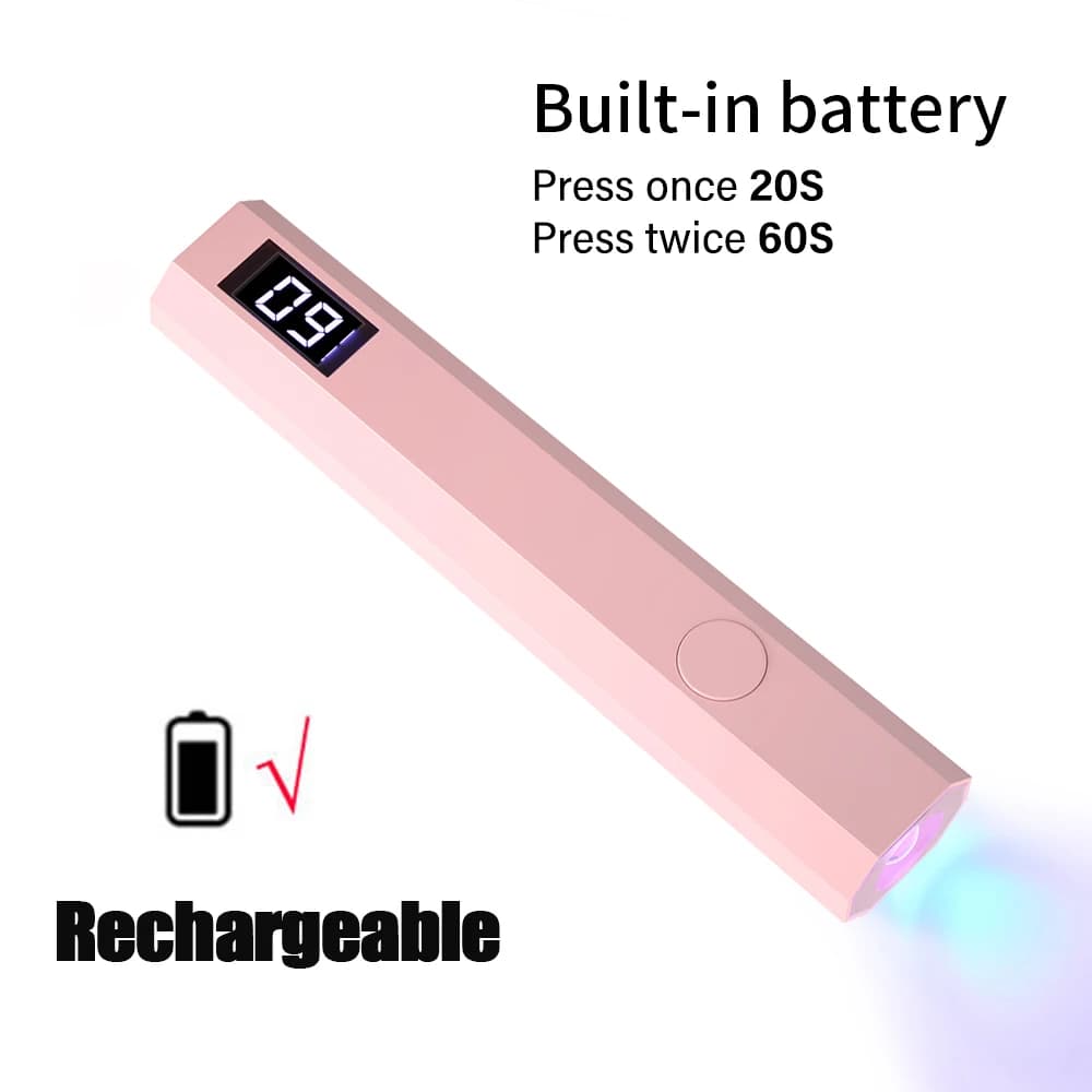 handheld rechargeable UV nail lamp for gel nails — image 8