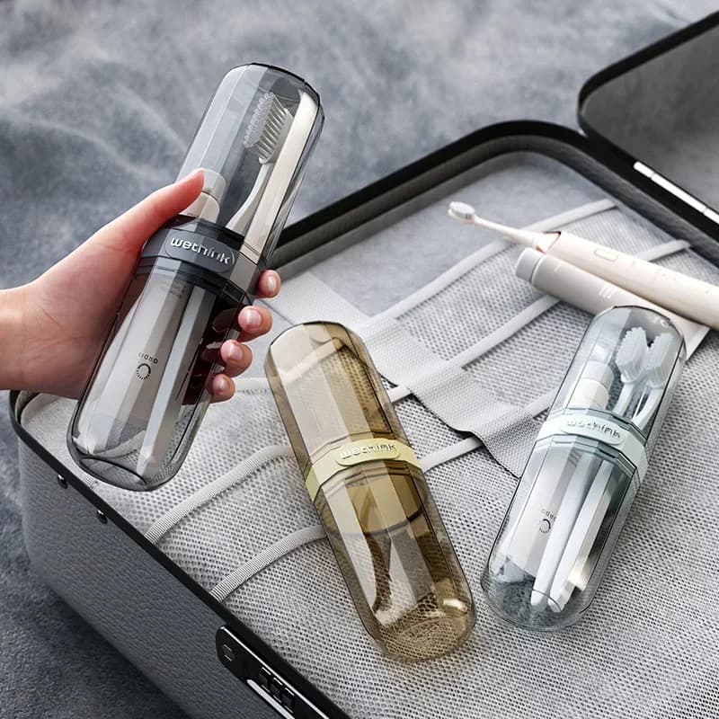 transparent travel toothbrush case — image 2