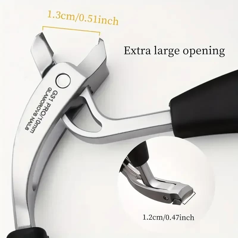 Heavy-duty nail clippers with wide jaw — image 4