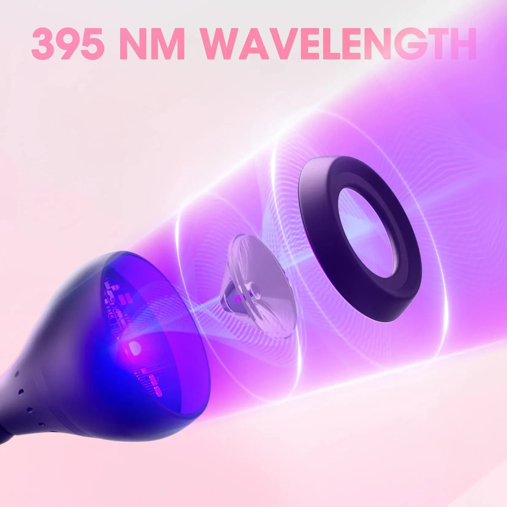 compact UV nail lamp with clip-on base — image 2