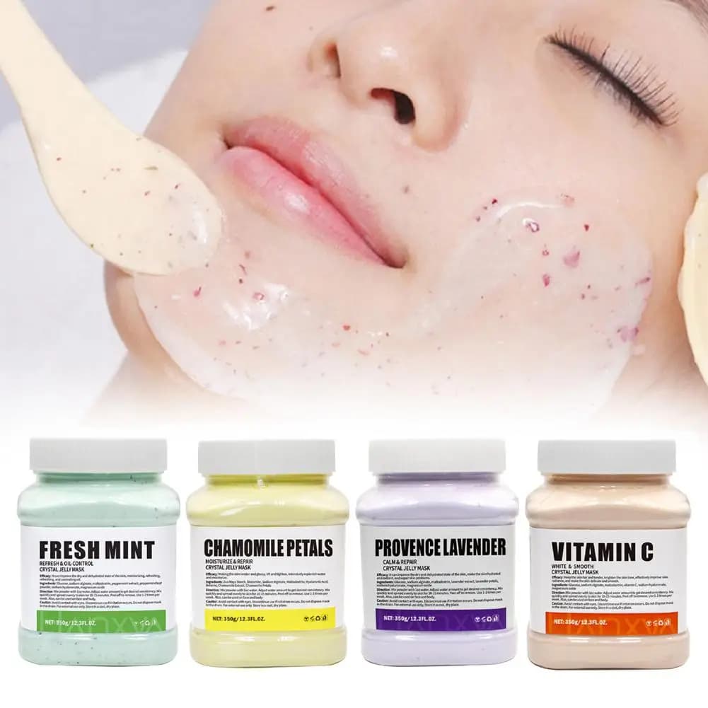 Gold crystal jelly mask powder in a white jar — image 5