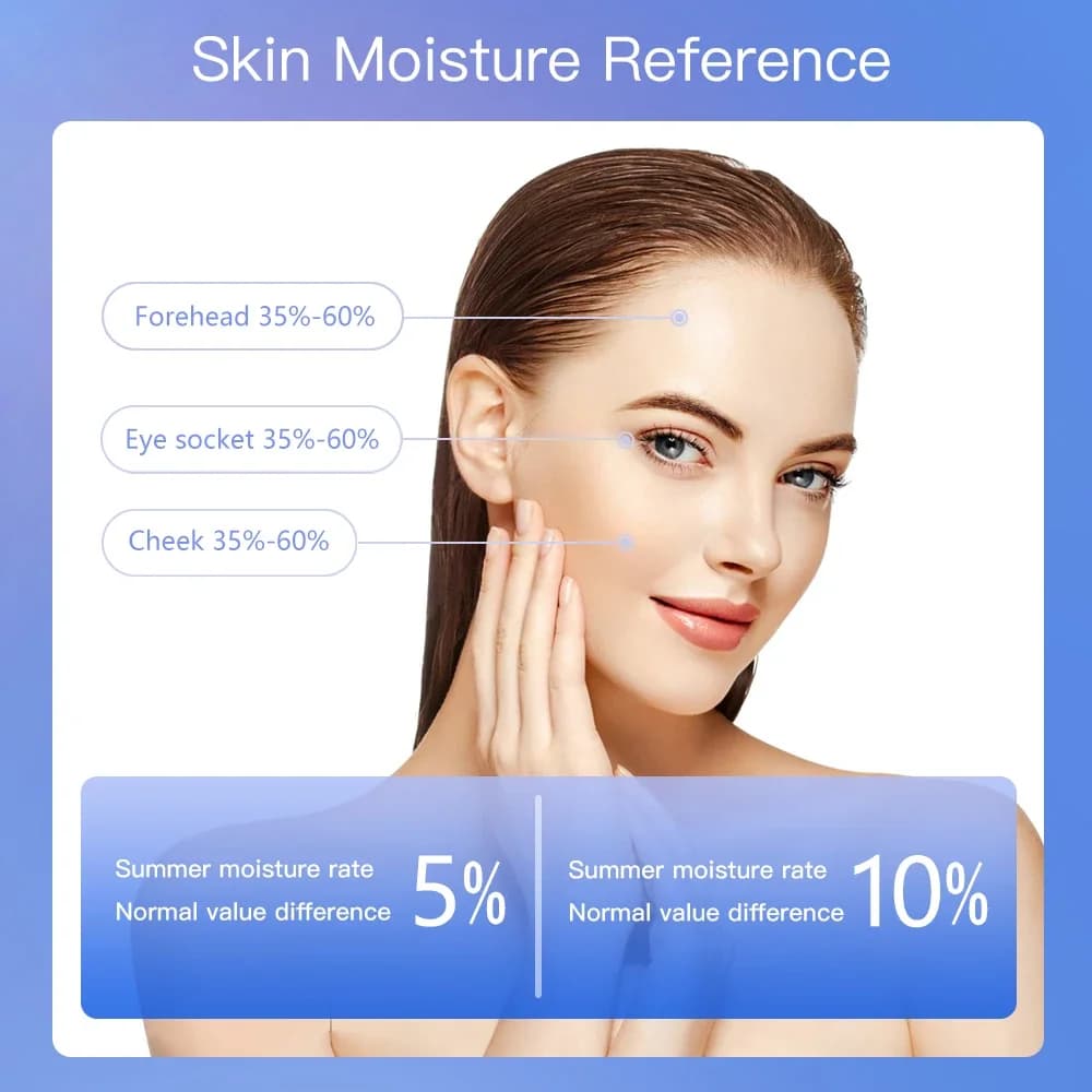 handheld rechargeable skin analyzer with LCD screen — image 4