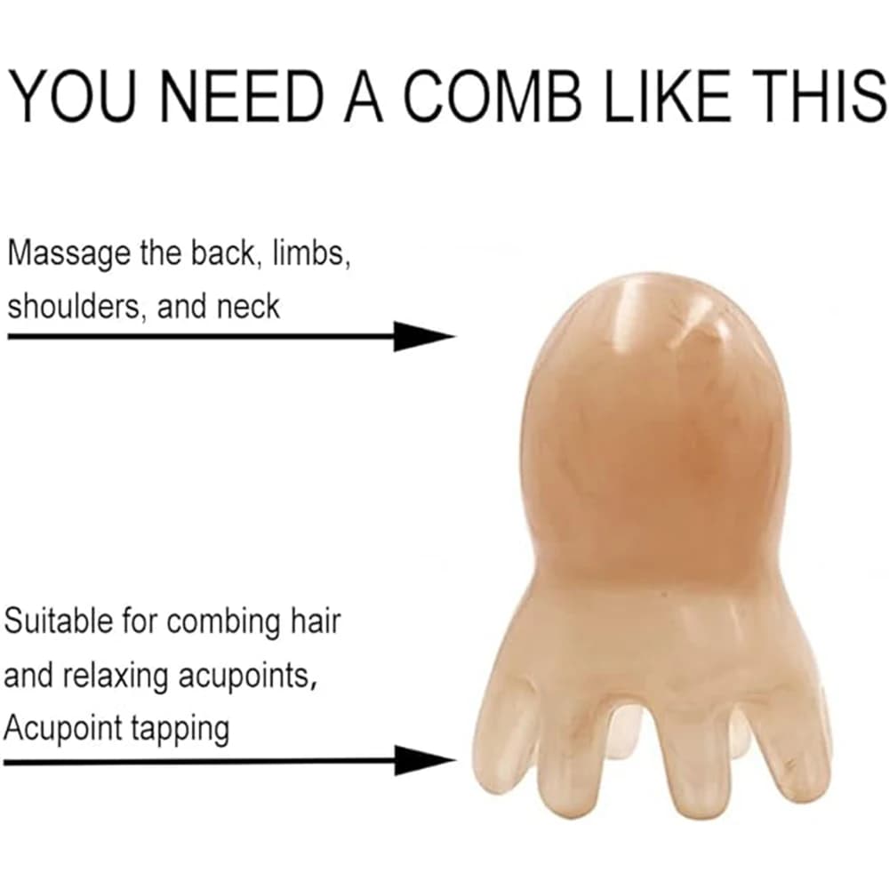 Octopus-shaped wide meridian massage comb — image 3