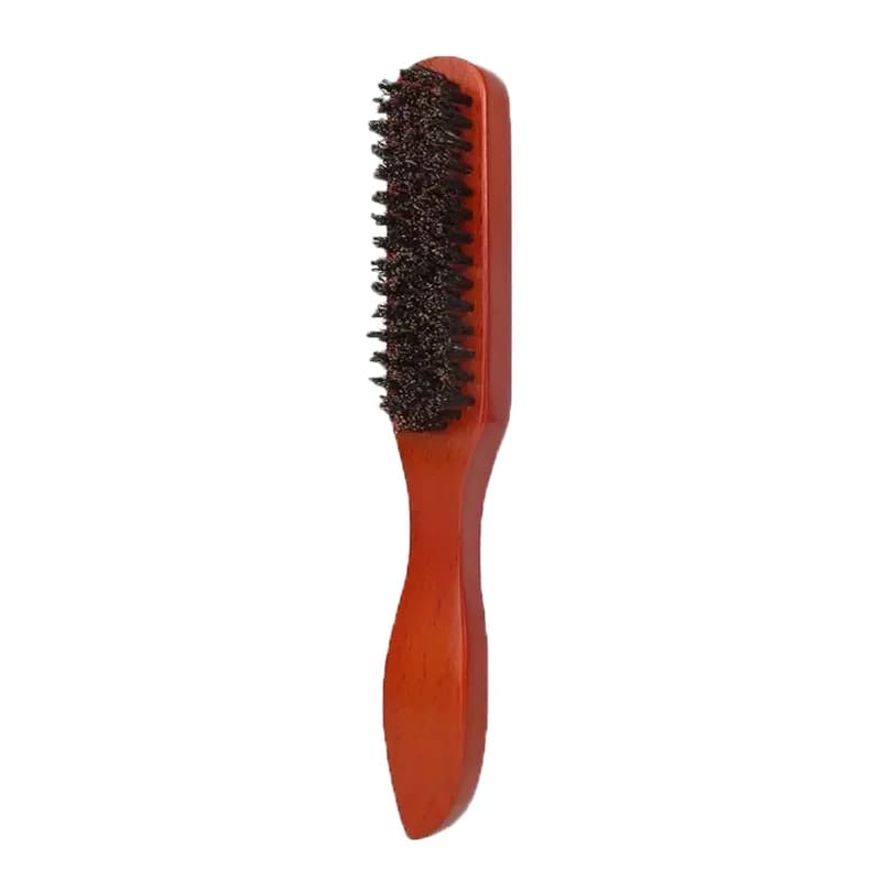 brown wooden bristle comb with pointed tail — image 8