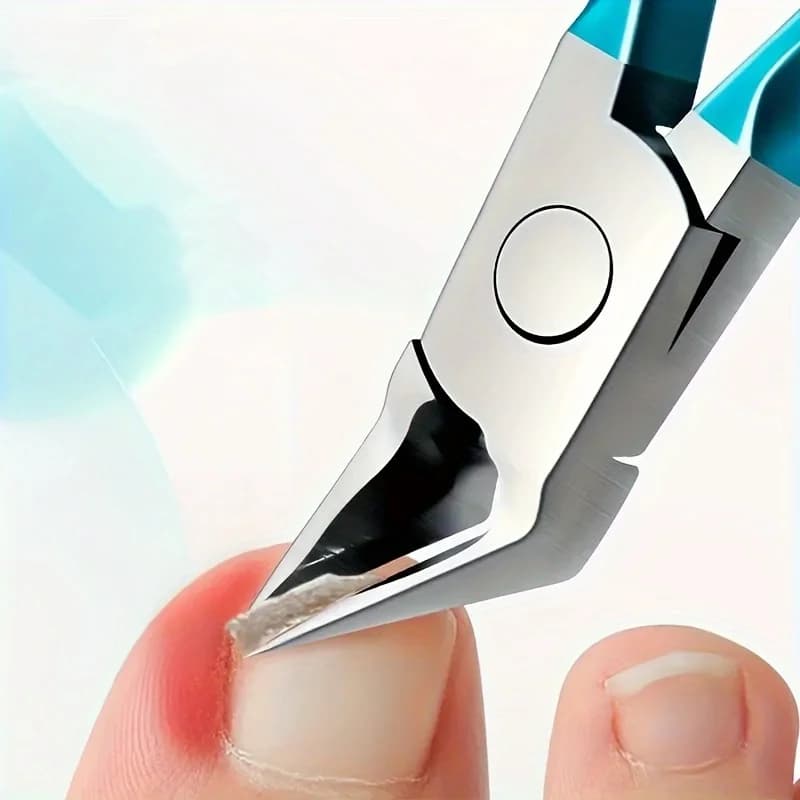 Stainless steel straight-blade ingrown toenail clippers — image 1