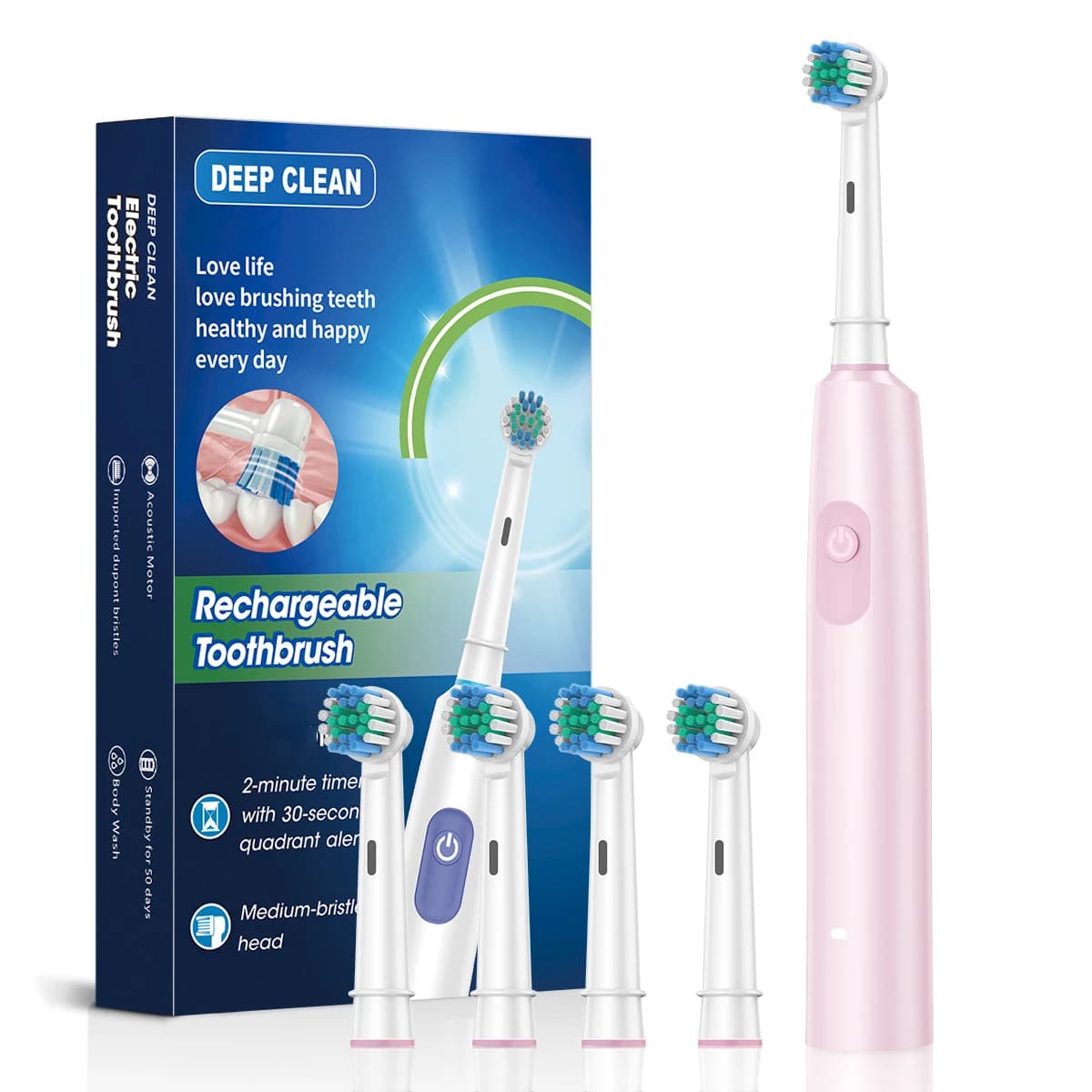 smart electric toothbrush with multiple modes and brush heads — image 8