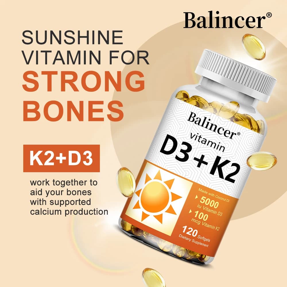 bottles of vegan vitamin D3 and K2 with coconut oil — image 4