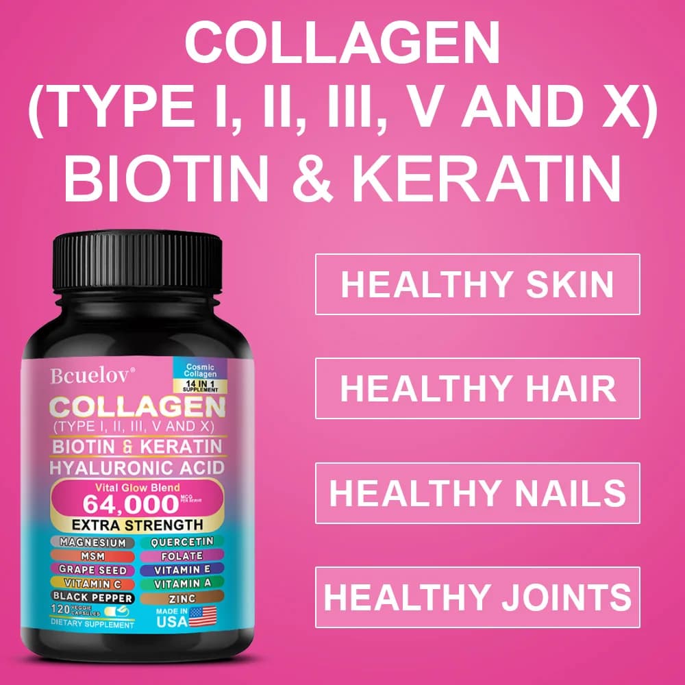 Collagen peptide powder in a white jar — image 3