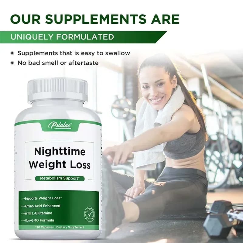 Nighttime weight loss supplement capsule bottle — image 6