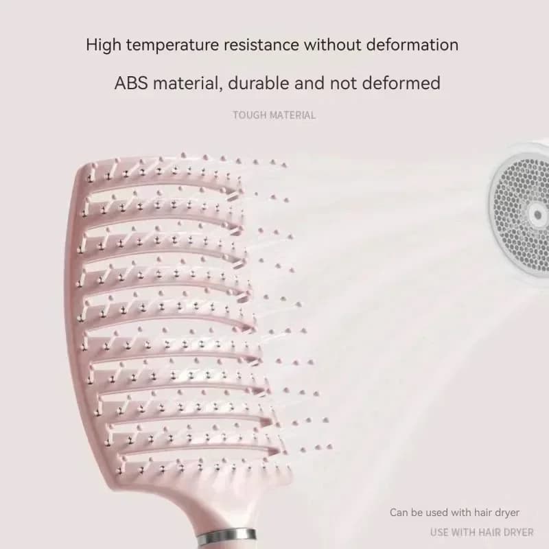 fluffy air cushion hairbrush with massage bristles — image 2