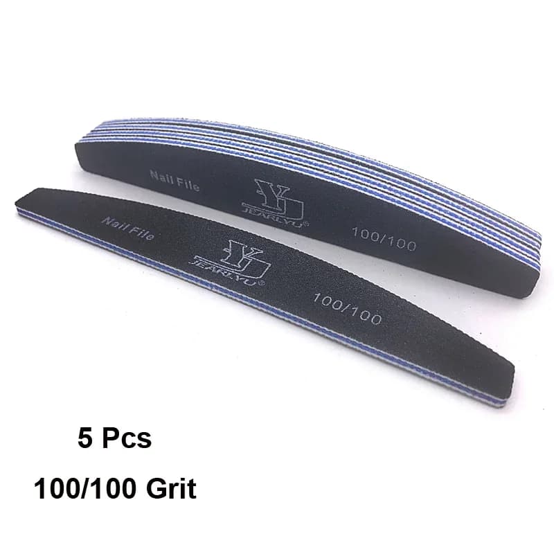 set of five colored nail files with different grits — image 8