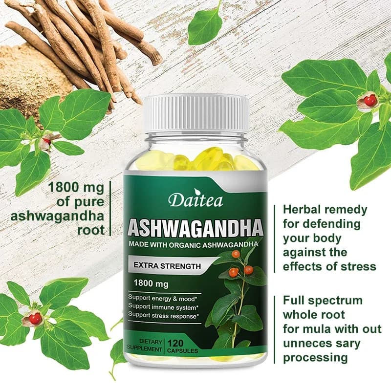 Ashwagandha root extract powder bottle — image 6