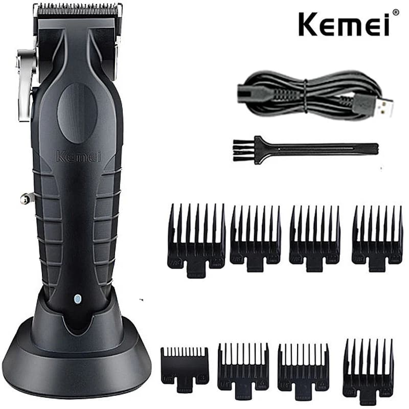 Kemei professional hair clipper kit with guards — image 8