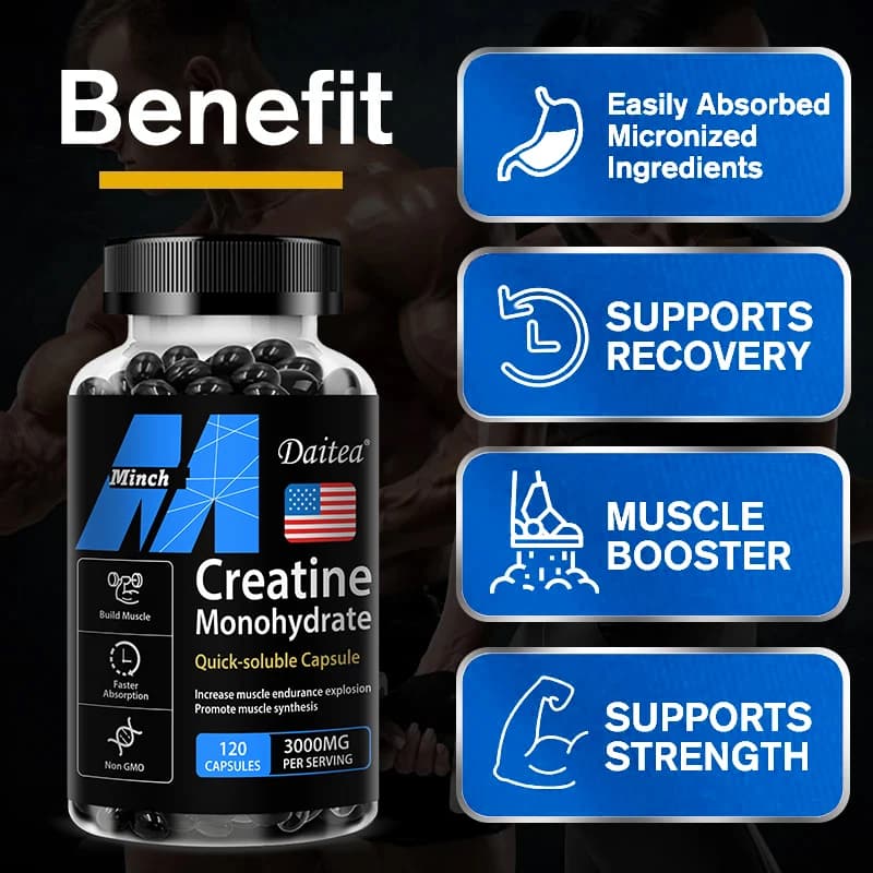 creatine monohydrate capsules bottle — image 1