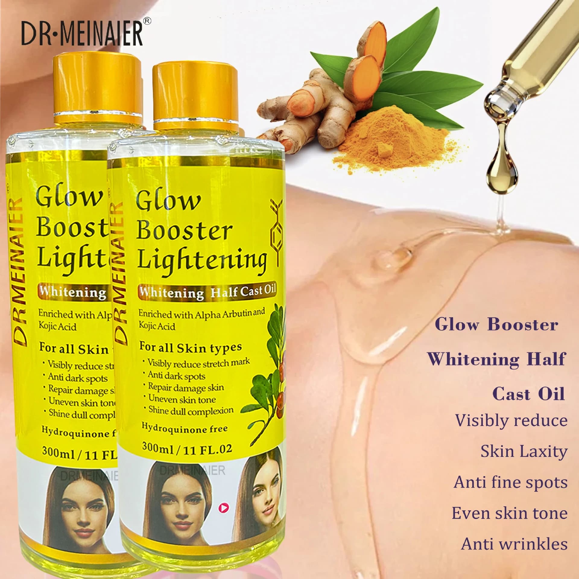 Alpha arbutin and kojic acid brightening serum bottle — image 4