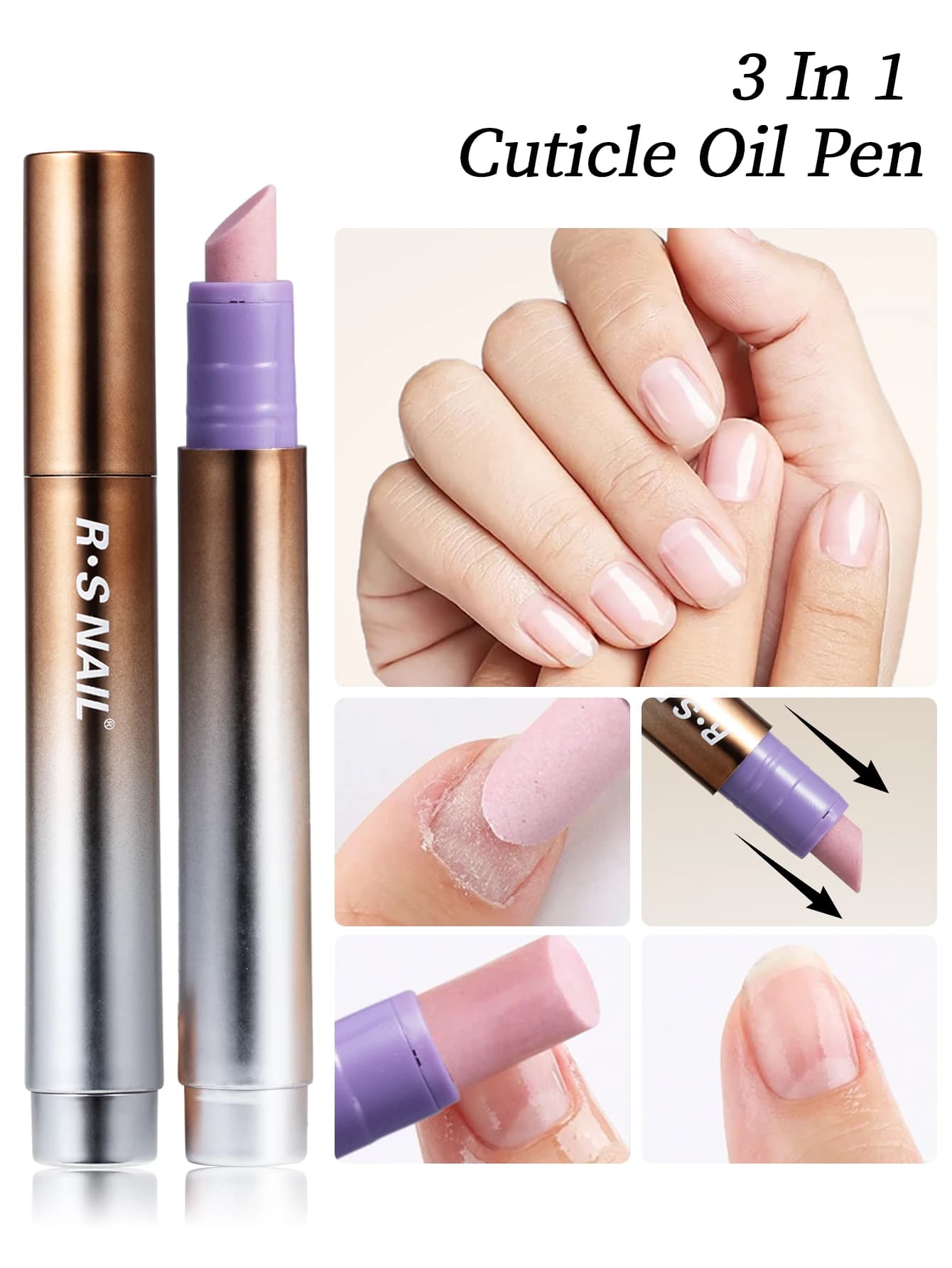 3-in-1 cuticle oil pen with brush tip — image 2