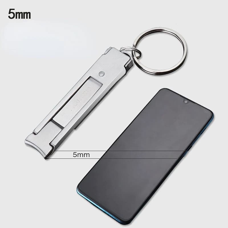foldable ultra-thin nail clipper with dead skin remover — image 1