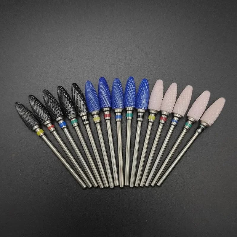 ceramic carbide nail drill bit for electric manicure drill — image 3
