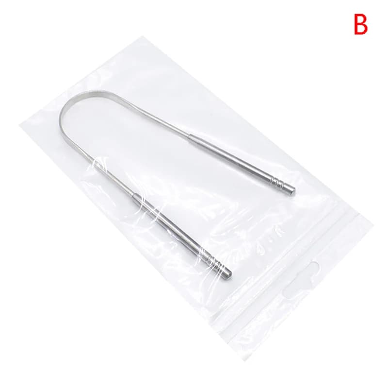 two stainless steel tongue scrapers — image 8