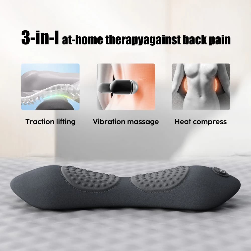 electric lumbar support pillow with heat and vibration — image 7