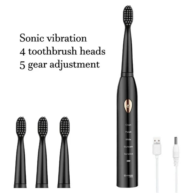 electric toothbrush with multiple modes and USB charger — image 1