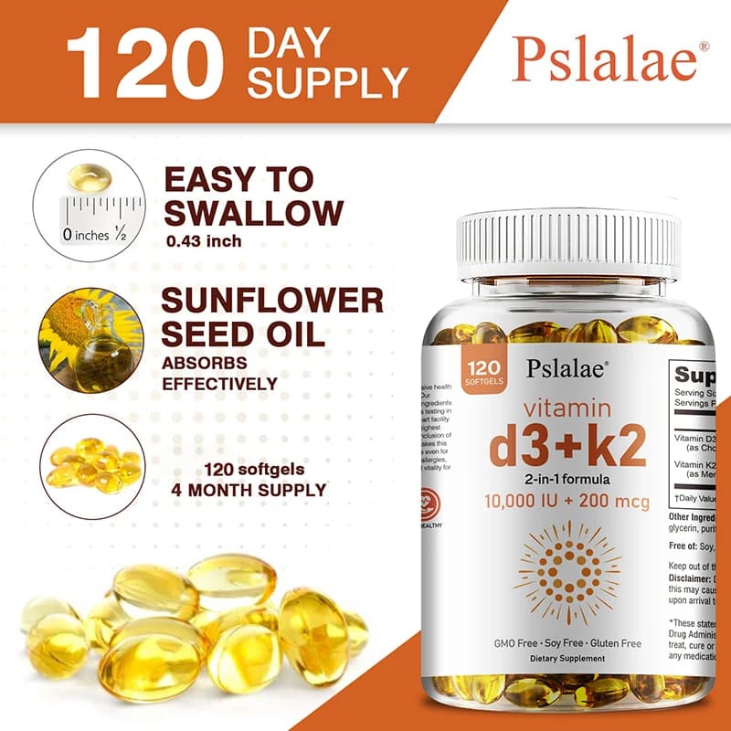 bottle of vitamin D3 and K2 supplement — image 6