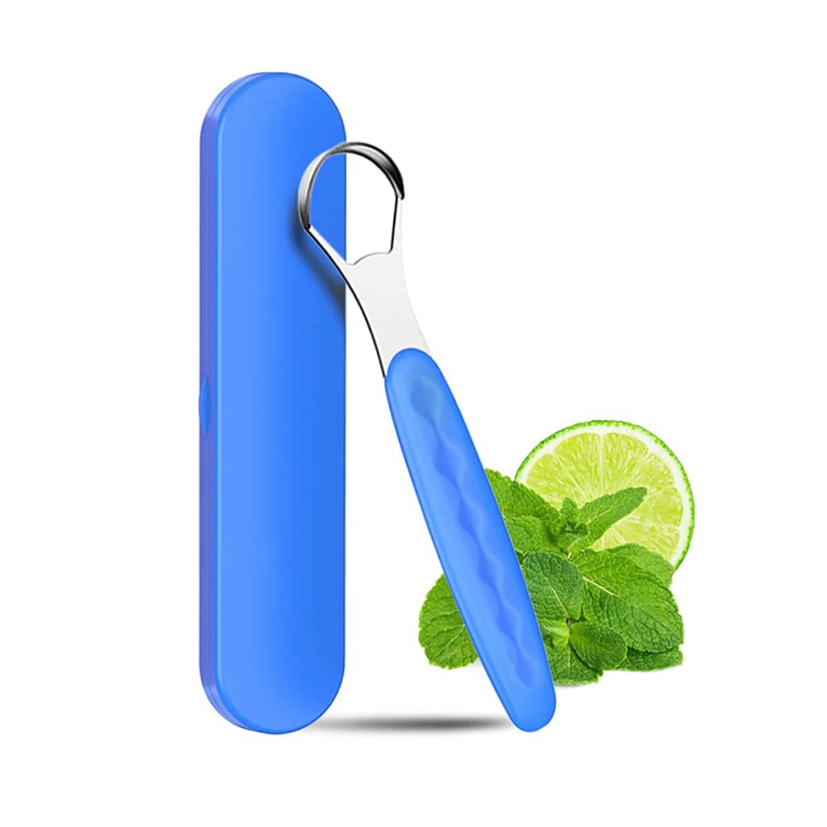 Stainless steel tongue scraper with portable case — image 7