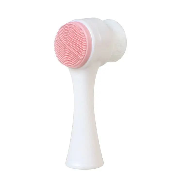 Double-sided silicone facial cleansing brush
