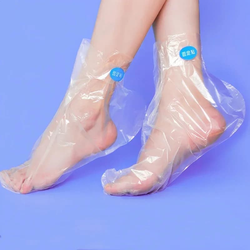 transparent disposable foot mask covers pack of 100 — image 2