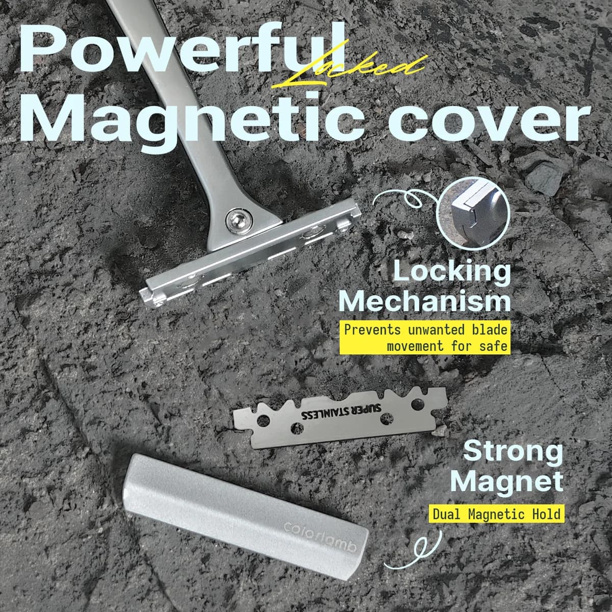 metal safety razor with single edge blade — image 4