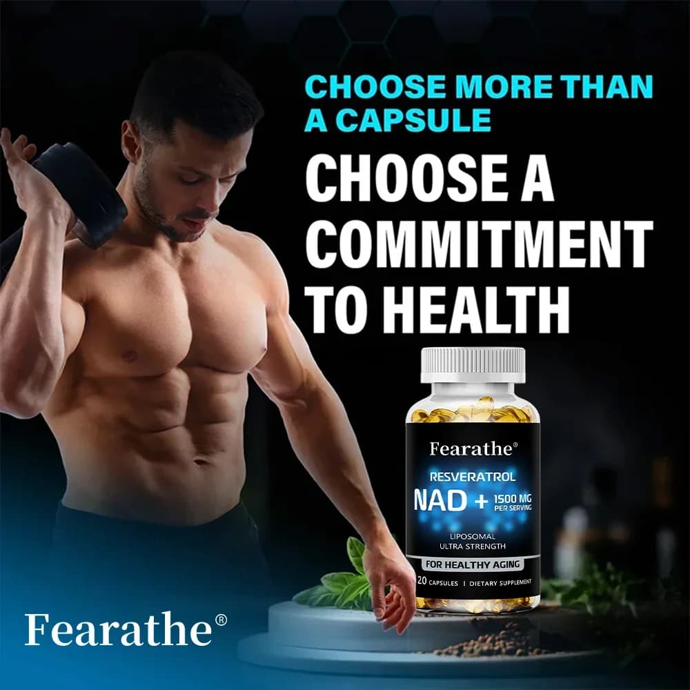 Bottle of NAD+ Boost with Resveratrol capsules — image 4