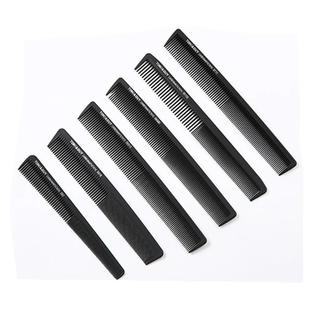 black ultra-thin flat hair comb — image 2