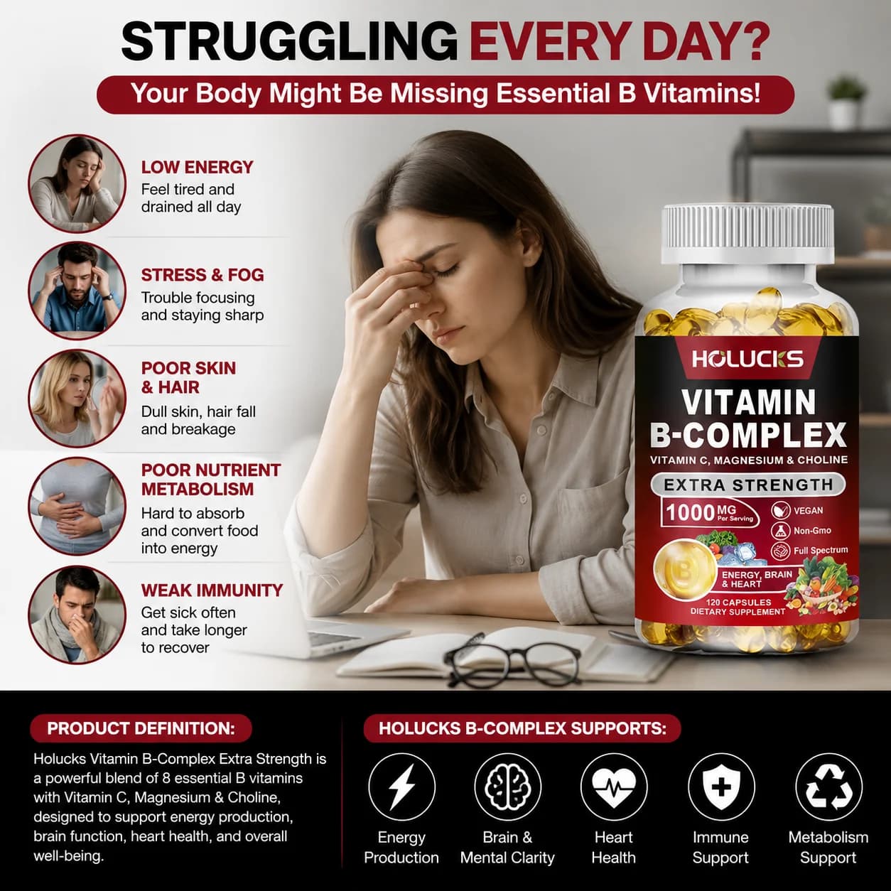 bottle of vitamin b complex supplement — image 3