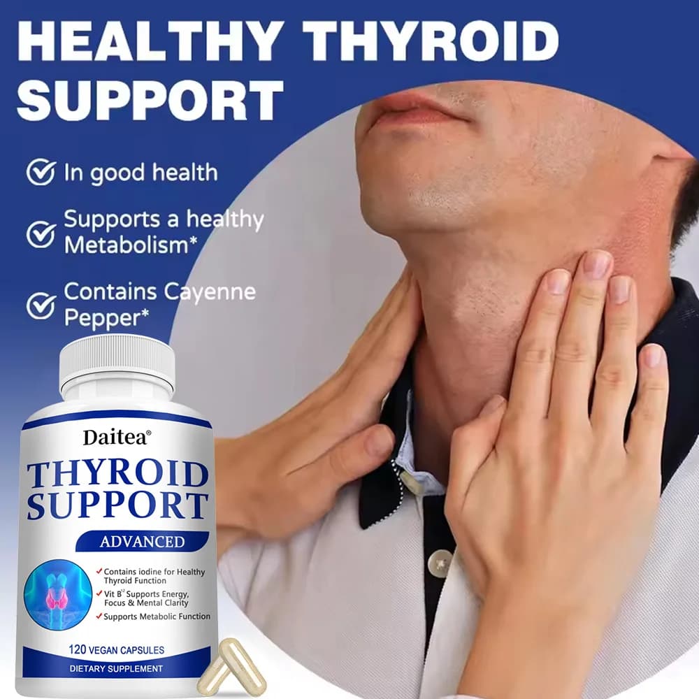 bottles of thyroid support supplement with L‑tyrosine, iodine, zinc and selenium — image 6