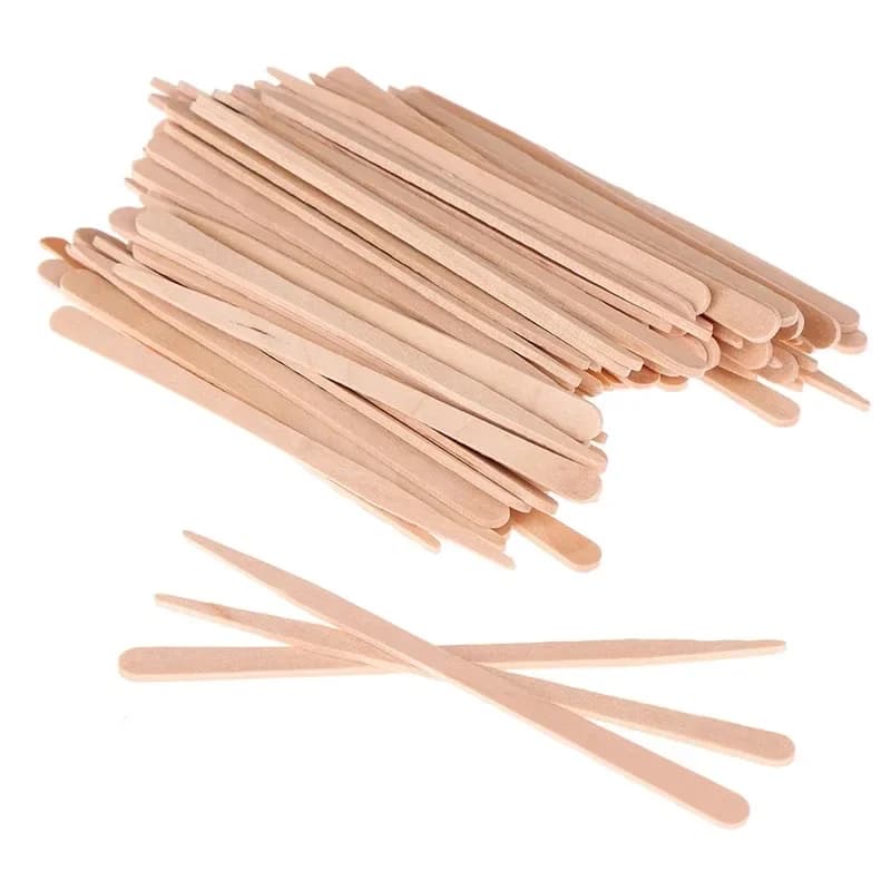 Box of 100 disposable wooden waxing sticks — image 8