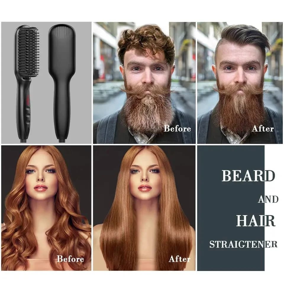 ceramic hair straightening brush — image 3