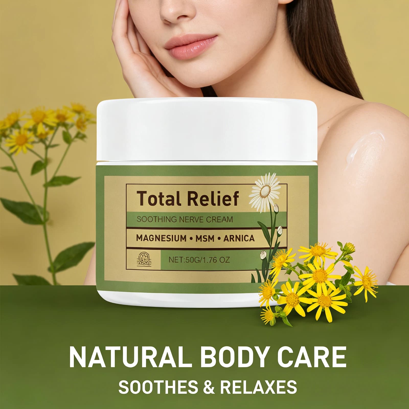 magnesium soothing cream jar — image 3