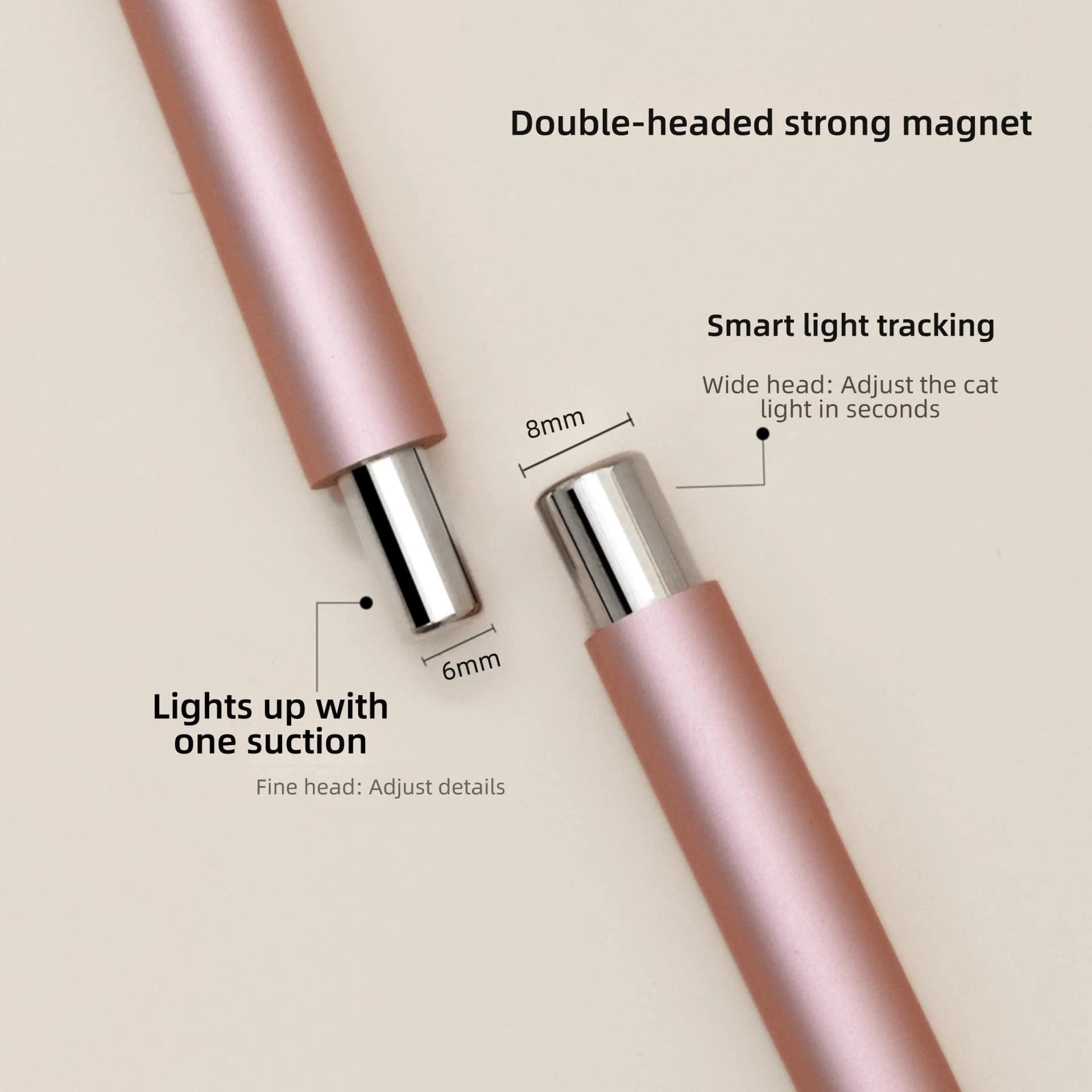 double head cat eye nail magnet pen with steel ball — image 3