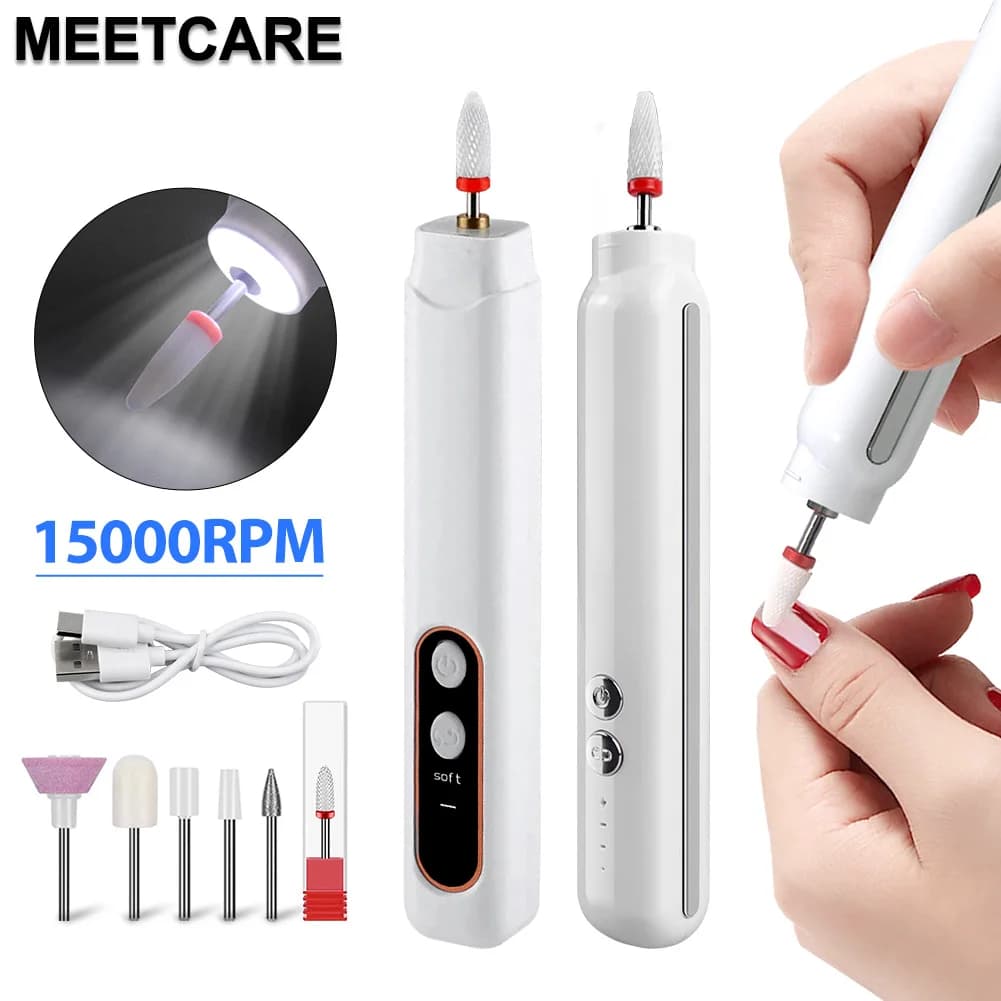 wireless 6-in-1 nail drill with LED display — image 1