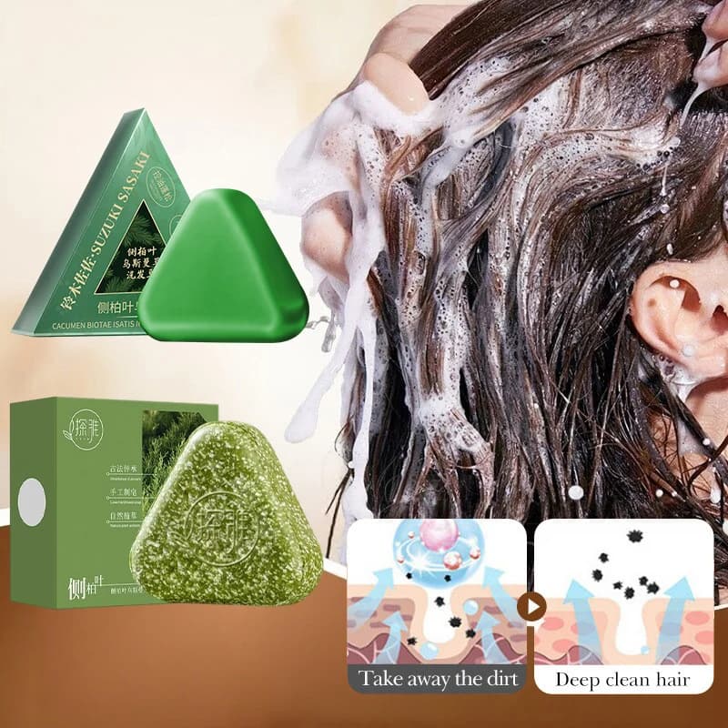Usman grass and platycladus herbal shampoo soap — image 3