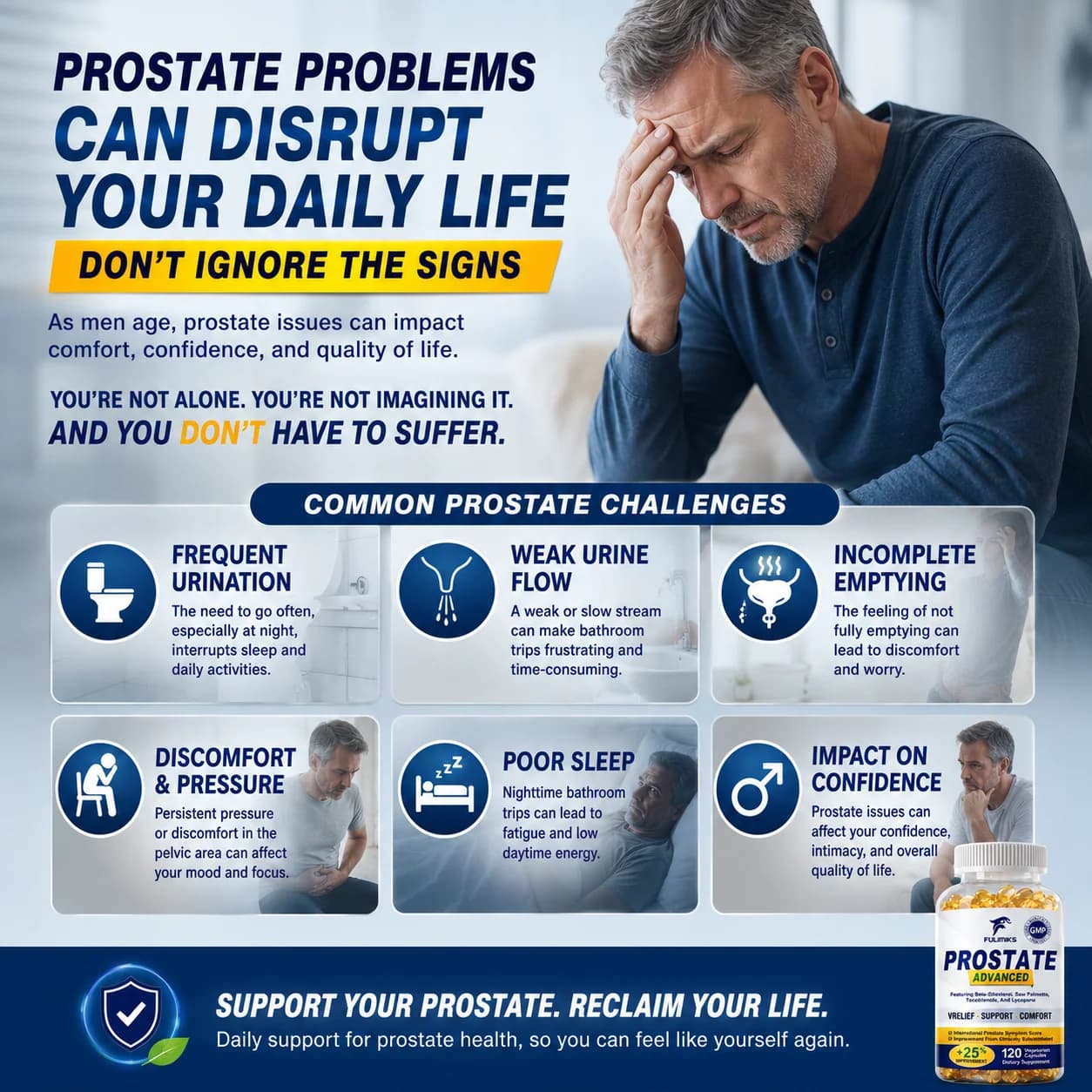 bottle of prostate support capsules with saw palmetto — image 4