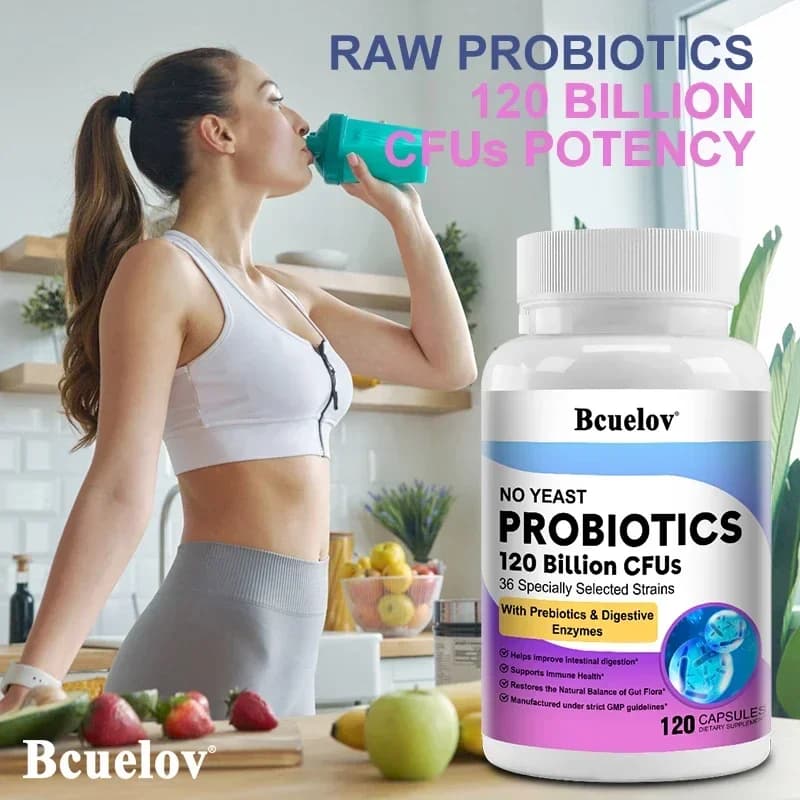 bottle of probiotic capsules with label showing 120 billion CFU — image 6
