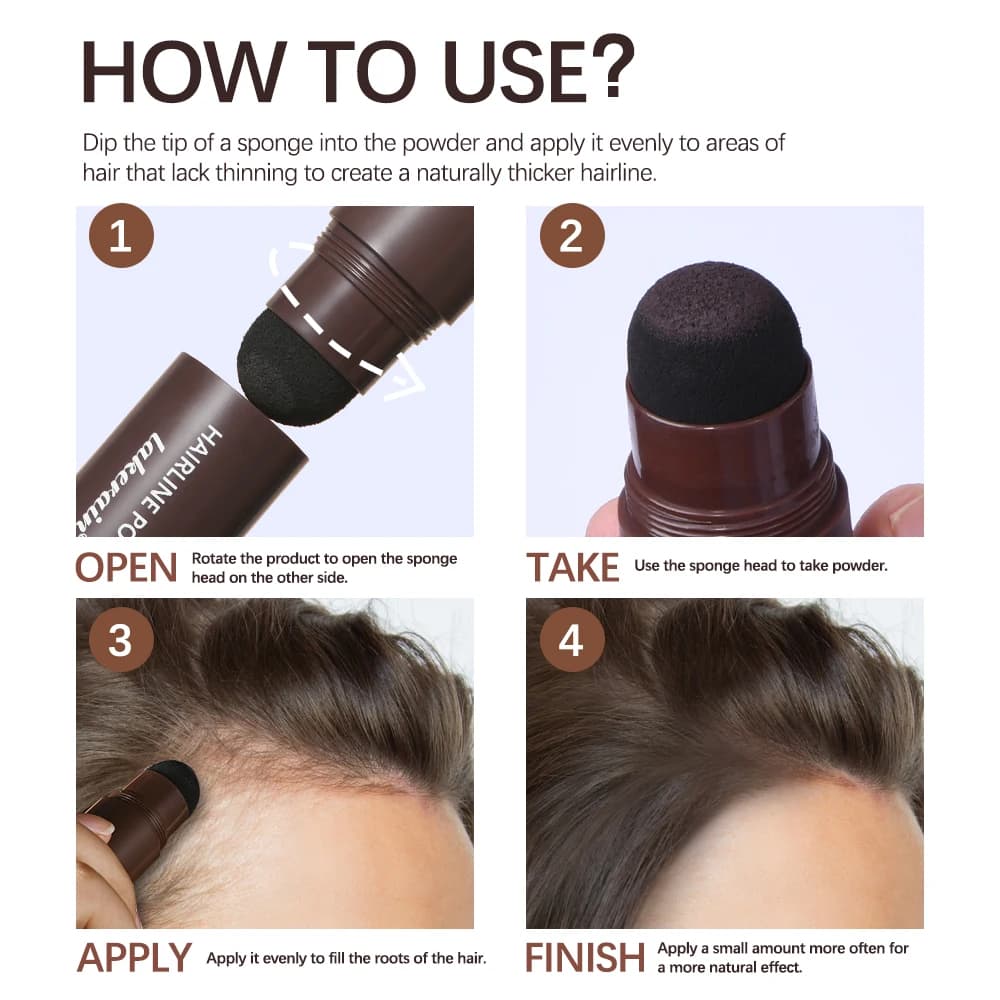 waterproof hairline shadow powder for root cover-up — image 3